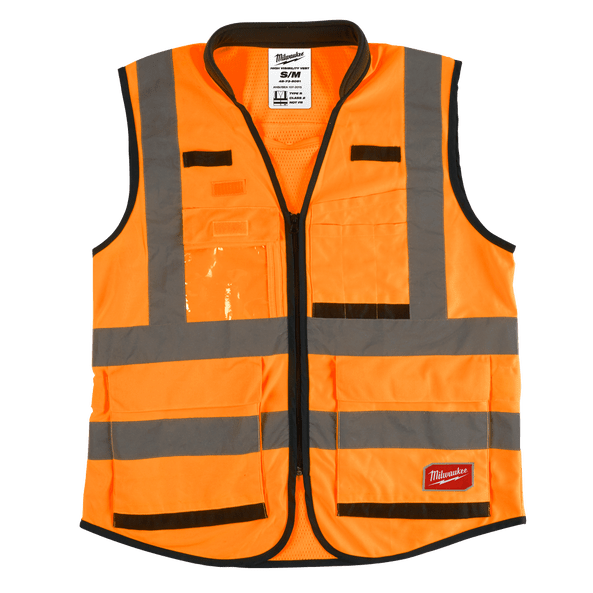 Premium High Visibility Orange Safety Vest by Milwaukee