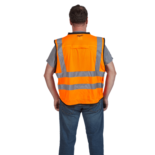 Premium High Visibility Orange Safety Vest by Milwaukee