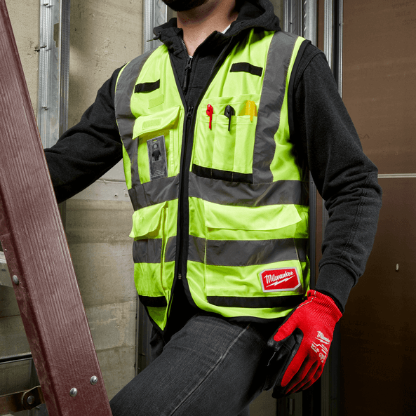 Premium High Visibility Yellow Safety Vest by Milwaukee