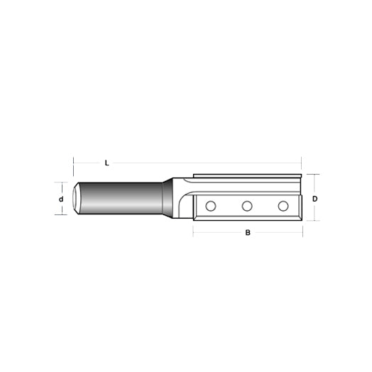 18mm Two Flute Straight Router Bit R 1850 1/2-3 by Carbitool