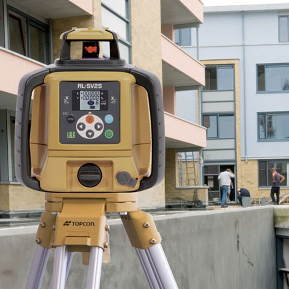 Red Beam Automatic Self Levelling Multi-Purpose Surveying / Construction Rotary Laser Level with Rechargeable Battery RL-SV2S by Topcon