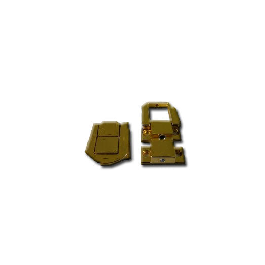 25mm x 20mm x 6mm x 1pce Brass Plated Lacquered Box Catch