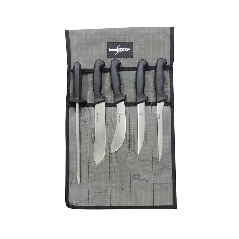 Sicut All Purpose Black Handle Knife Set SCKPAPBK | 5Pce