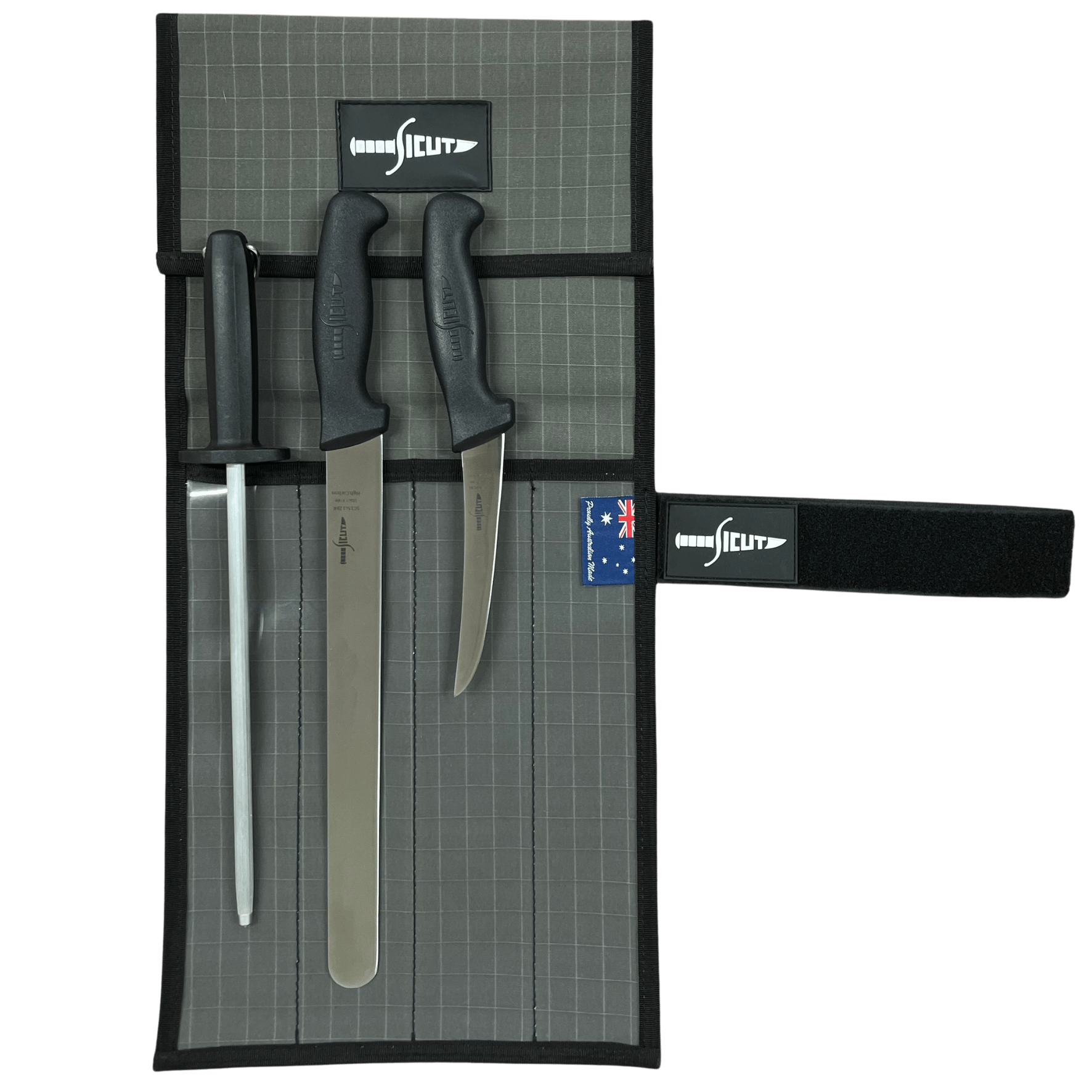 Sicut Deckie Package Black Handle Knife Set SCKPDKBK | 3Pce