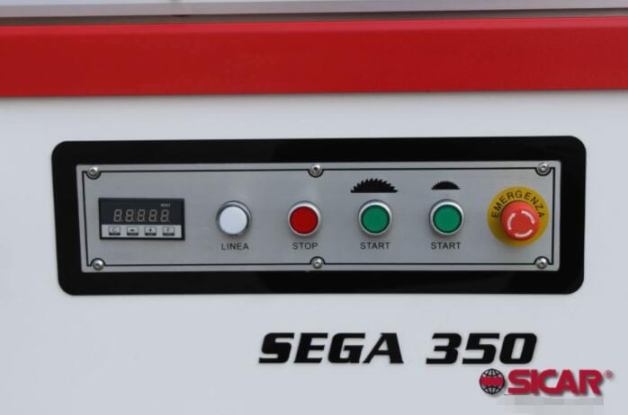 350mm (14") 3.2m 4HP Sliding Italian Design Panel Saw 240V Sicar SEGA 350