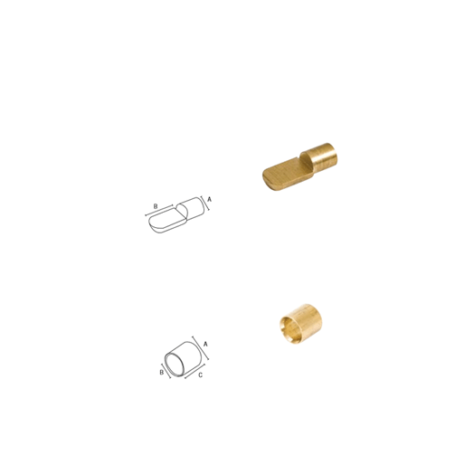 400Pce 8mm Solid Brass Bushes suit 6.35mm Shelf Supports