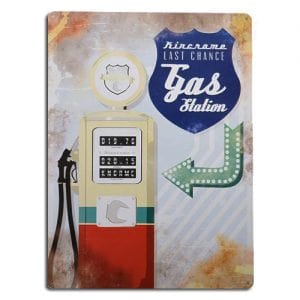 Kincrome Retro Petrol Bowser Vintage Metal Printed Workshop Sign SIGN10
