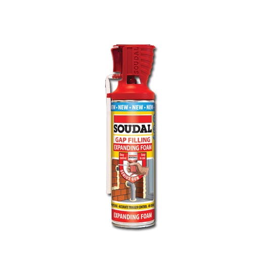 750ml PU Gap Filling Expanding Foam Genius Gun in Champagne 130373 by Soudal