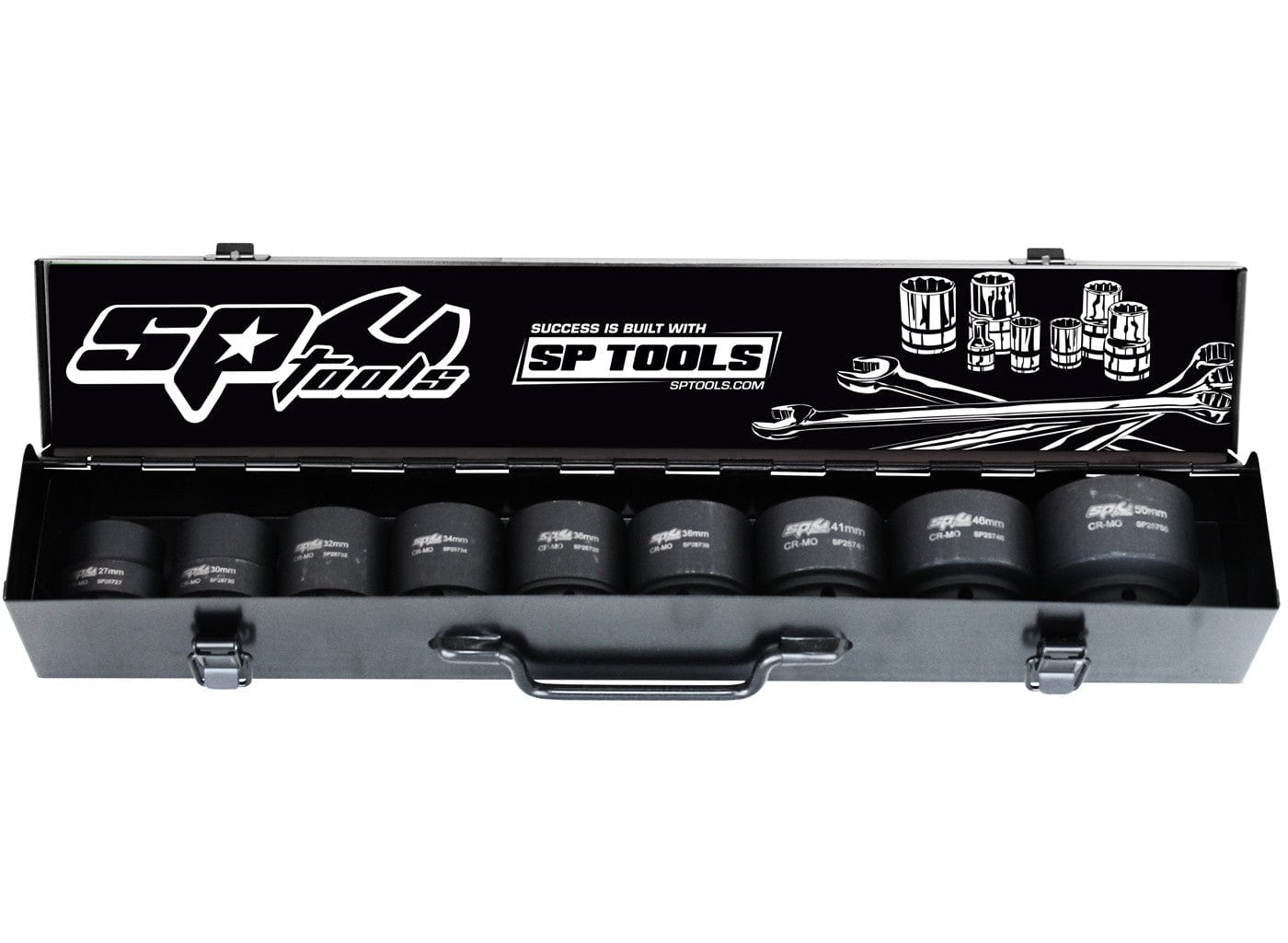 9Pce 1" Drive 6Pt Metric Impact Socket Set SP20510 by SP Tools