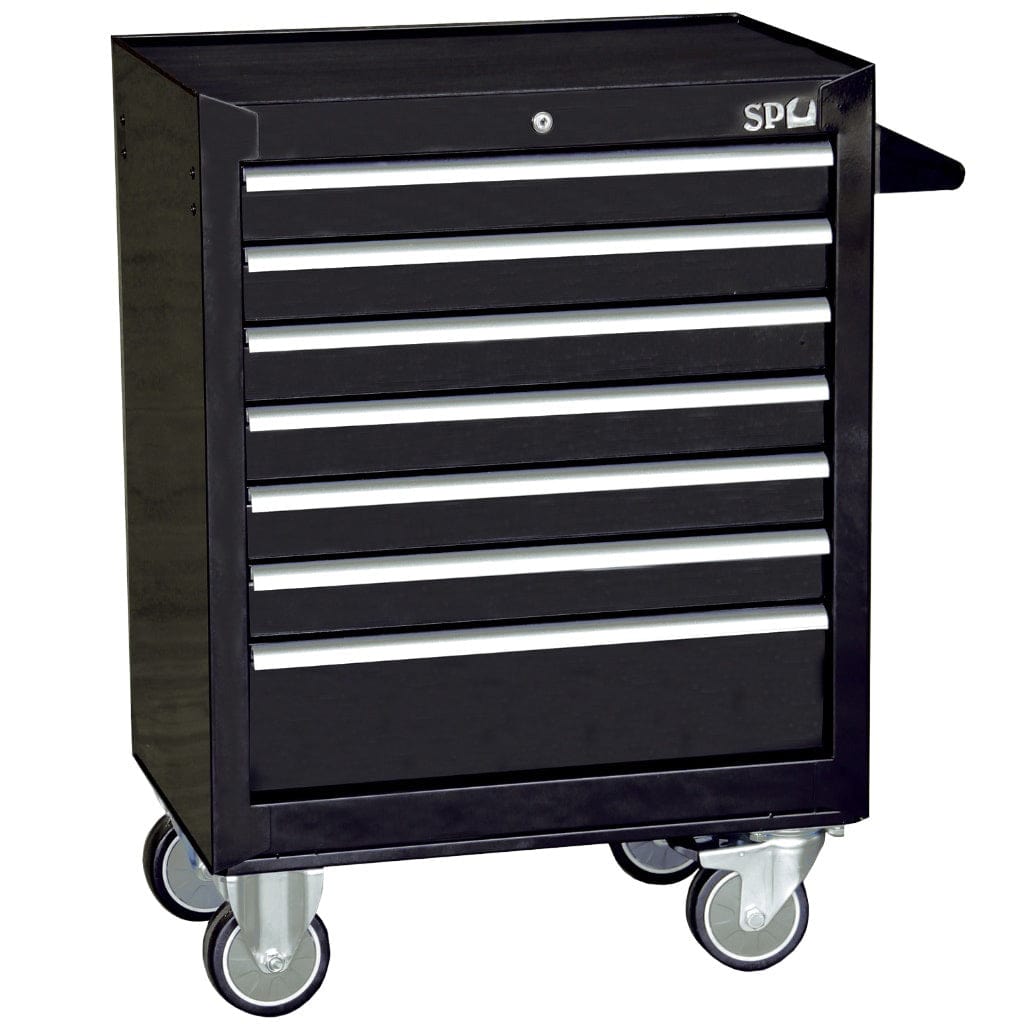 Tool Trolley 7 Drawer Custom Series Black SP40104 by SP Tools