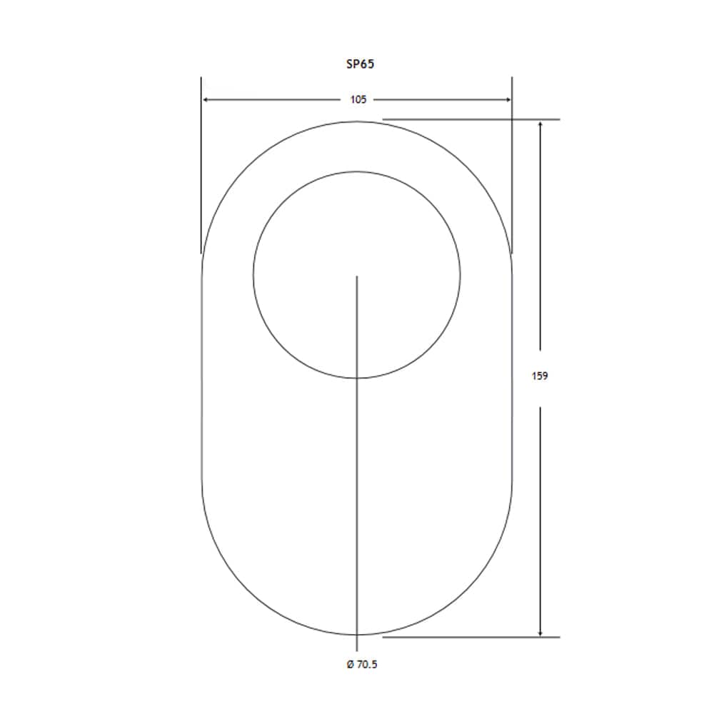 Self Adhesive Plastic Cover Plate with 71mm Hole to suit 65mm DMV Waste Access SP65 by Corna