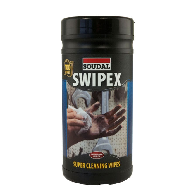 1 Tub of 100 Swipex Cleaning Wipes 113551 by Soudal