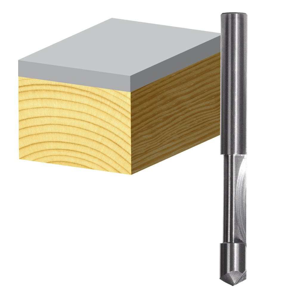 Single Flute – Combination Flush Trimming Bit with Pilot & Drill Point T1508 by Carbitool