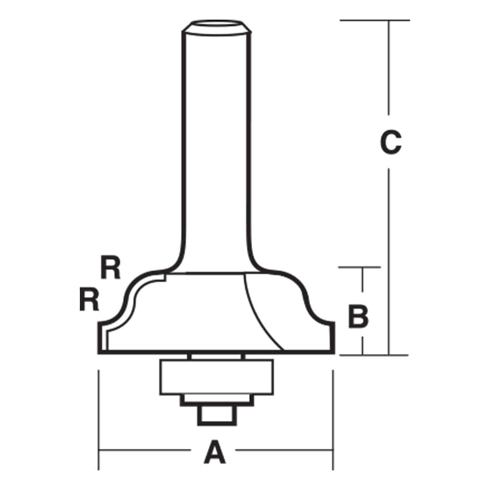 Carbitool Window Sash & Rail Bit 42mm x 1/2" Shank TCW1B1/2