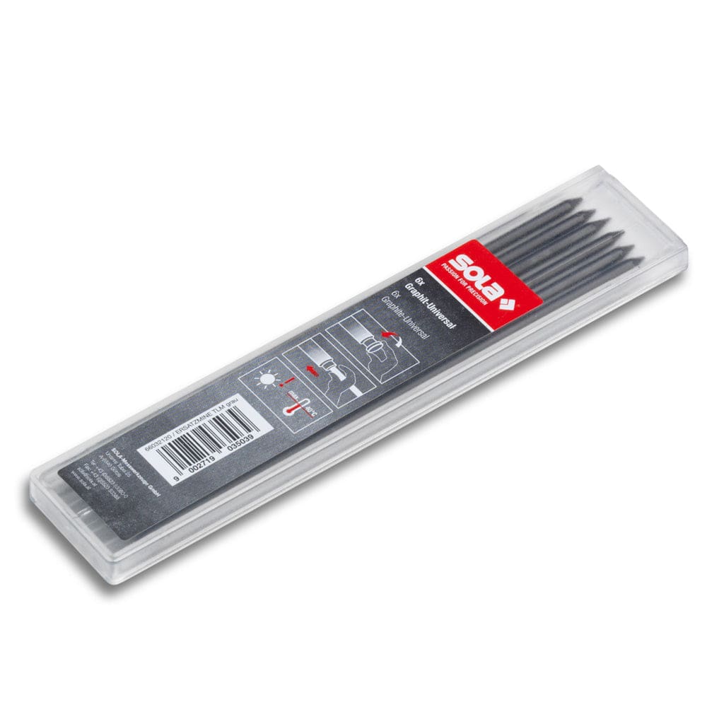 Grey Graphite Lead Refills (6Pce) to suit TLM Deep Hole Marker TLM2SGHB by Sola