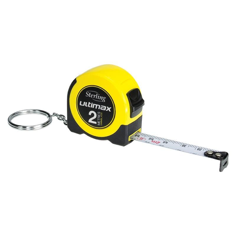 Ultimax 2m x 13mm Metric Key Ring Tape Measure TMX2013 by Sterling
