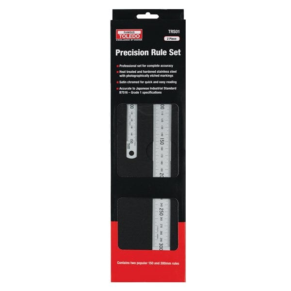 2Pce Ruler Set | 150mm (6") & 300mm (12") TRS01 By Toledo