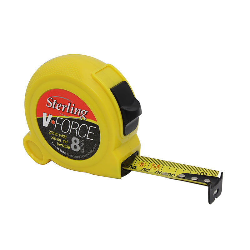 Beyond Tools 8m x 25mm Metric V-Force Fluoro Tape Measure by Sterling
