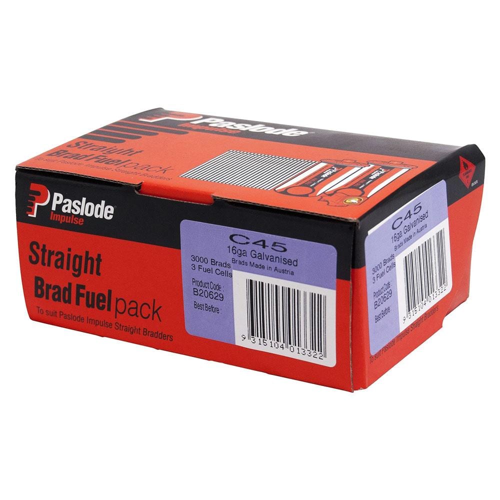 C 16G Brads Galvanised (3000Pce + 3 Fuel Cells) by Paslode