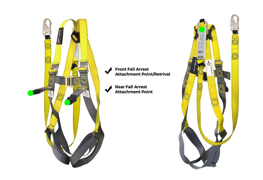 Tradesman Plus Full Body Harness with 1.8m Shock Lanyard 915002 by Austlift