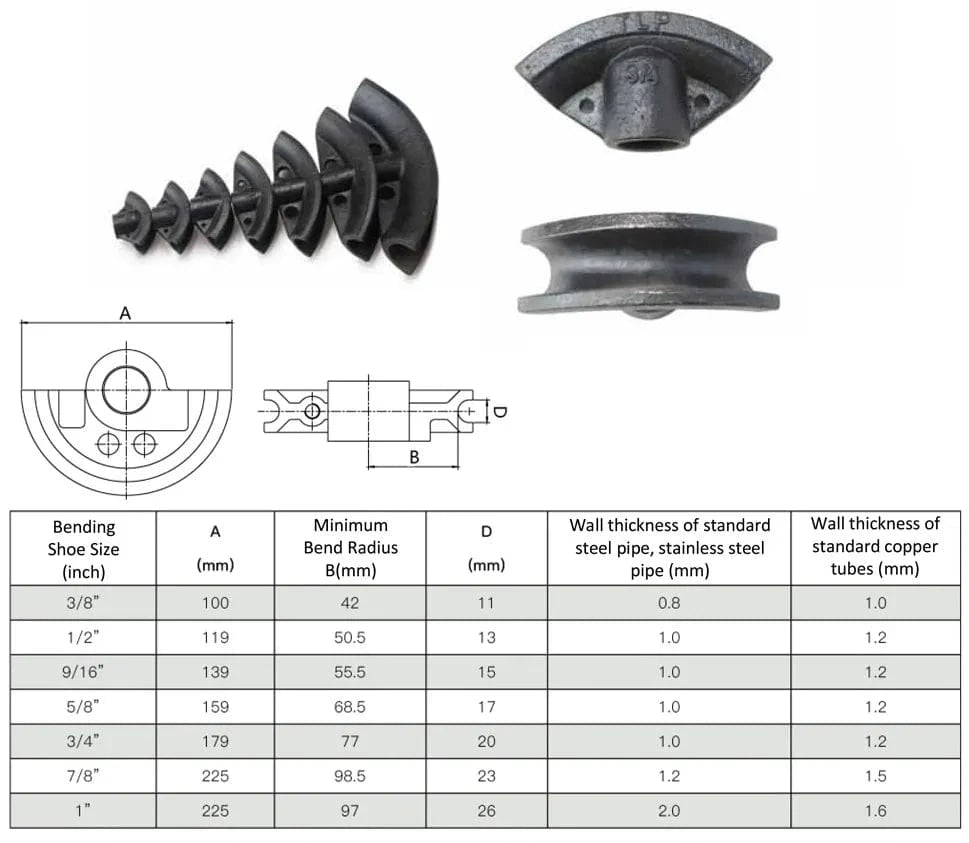 3/8" to 1" Tube Bender TM810-025 by ITM