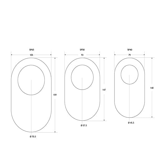 Self Adhesive Plastic Cover Plate with 14.7mm Hole to suit 12.7mm 1/2" Copper Pipe CP15