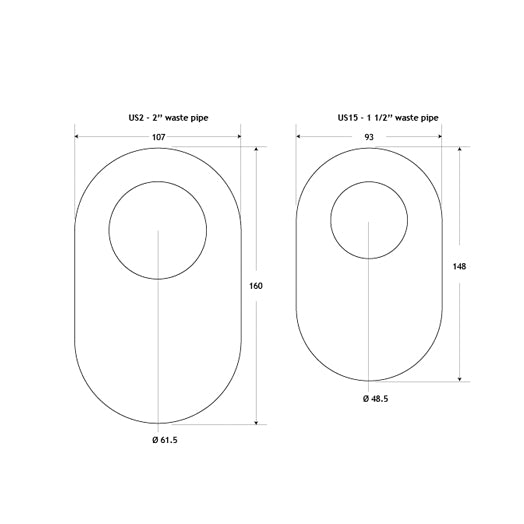 Plastic Cover Plate with 57mm Hole to suit 50mm DMV Waste Access SP50