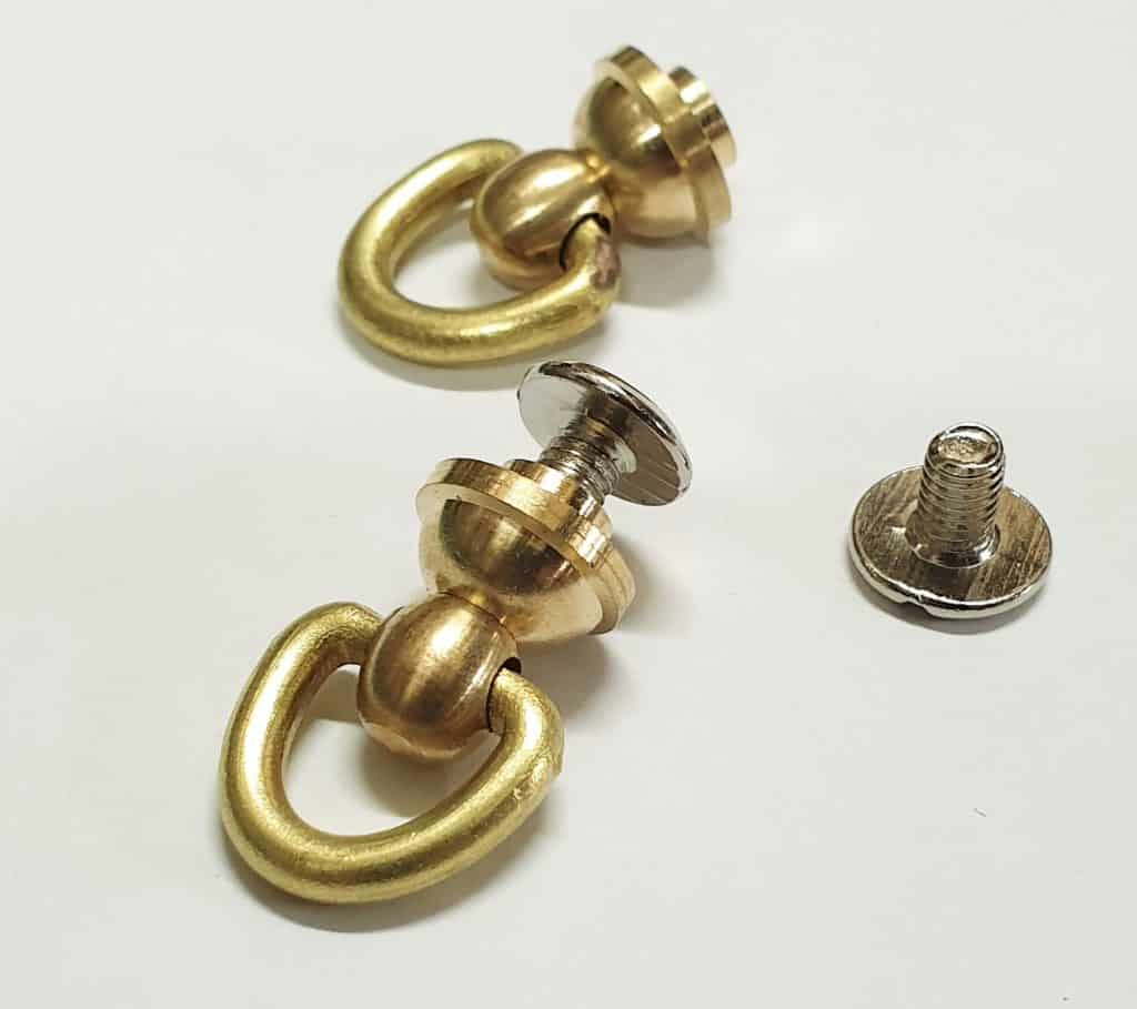 Furniture Knob with Pull Ring Brass Plated 7mm (2Pce) BK11