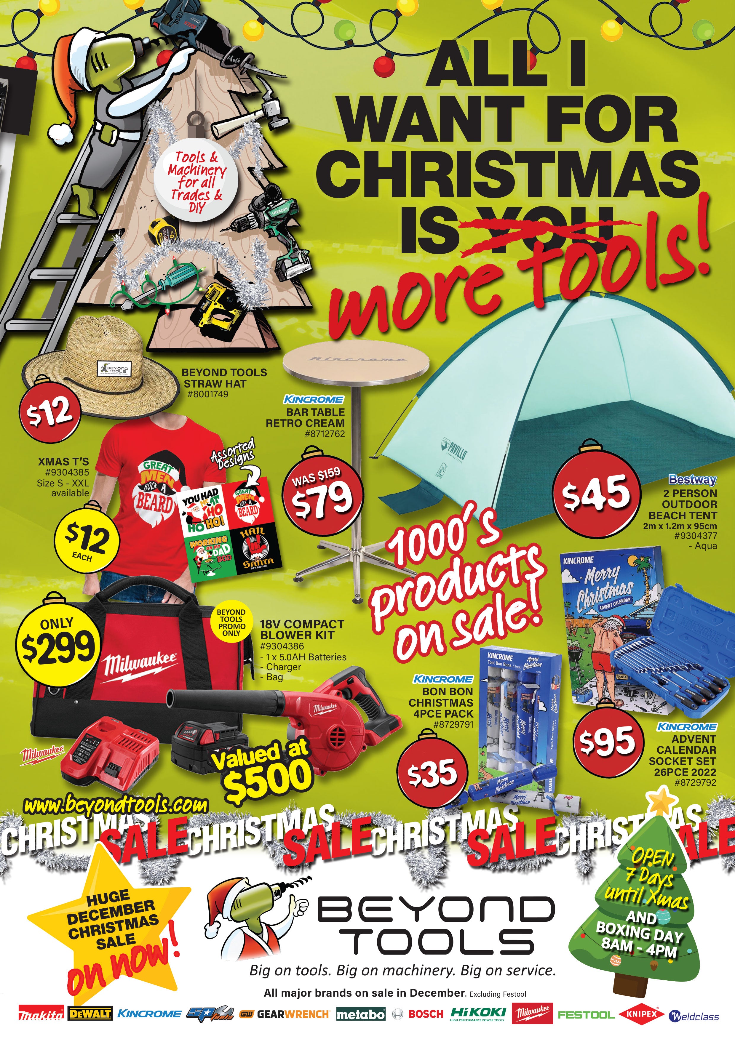 BT X  'All I Want for Christmas is More Tools!' Christmas Catalogue