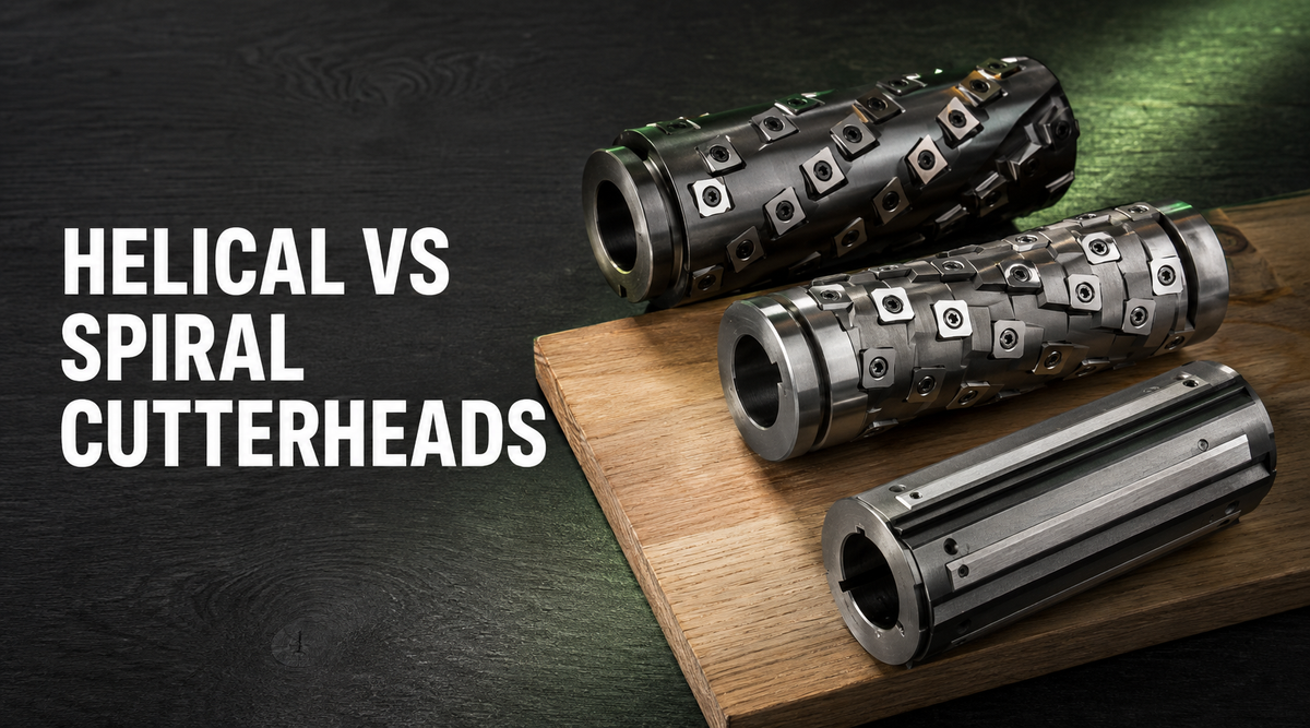 Helical vs Spiral vs Straight Knife Cutterheads: What’s the Difference (and Why It Matters)