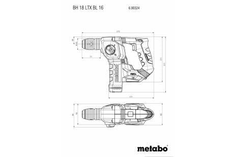 BH 18 LTX BL 16 CORDLESS HAMMER  - 600324850 by Metabo