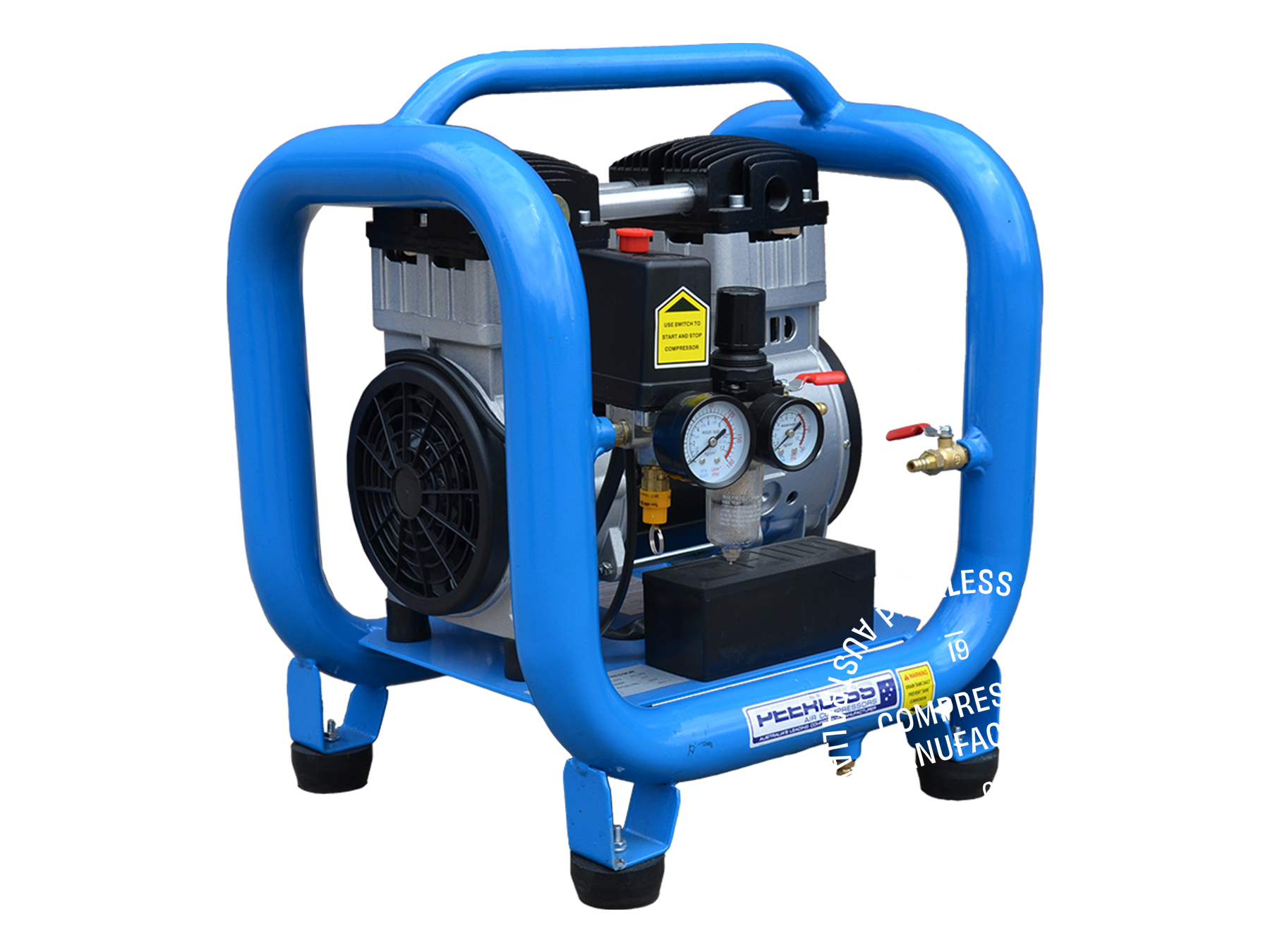 Peerless Single Phase Oilless Direct Drive 10Amp 2HP 175LPM 5L Tubie Air Compressor 00591 (PO13TUBIE)