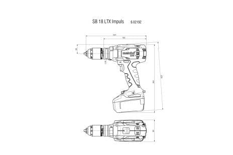 18V LTX Class Hammer Drill - 602192890 by Metabo