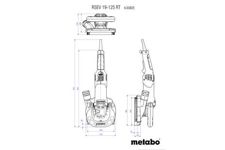 125mm 1900W Renovation Grinder (RSEV 19-125) 603825710 by Metabo