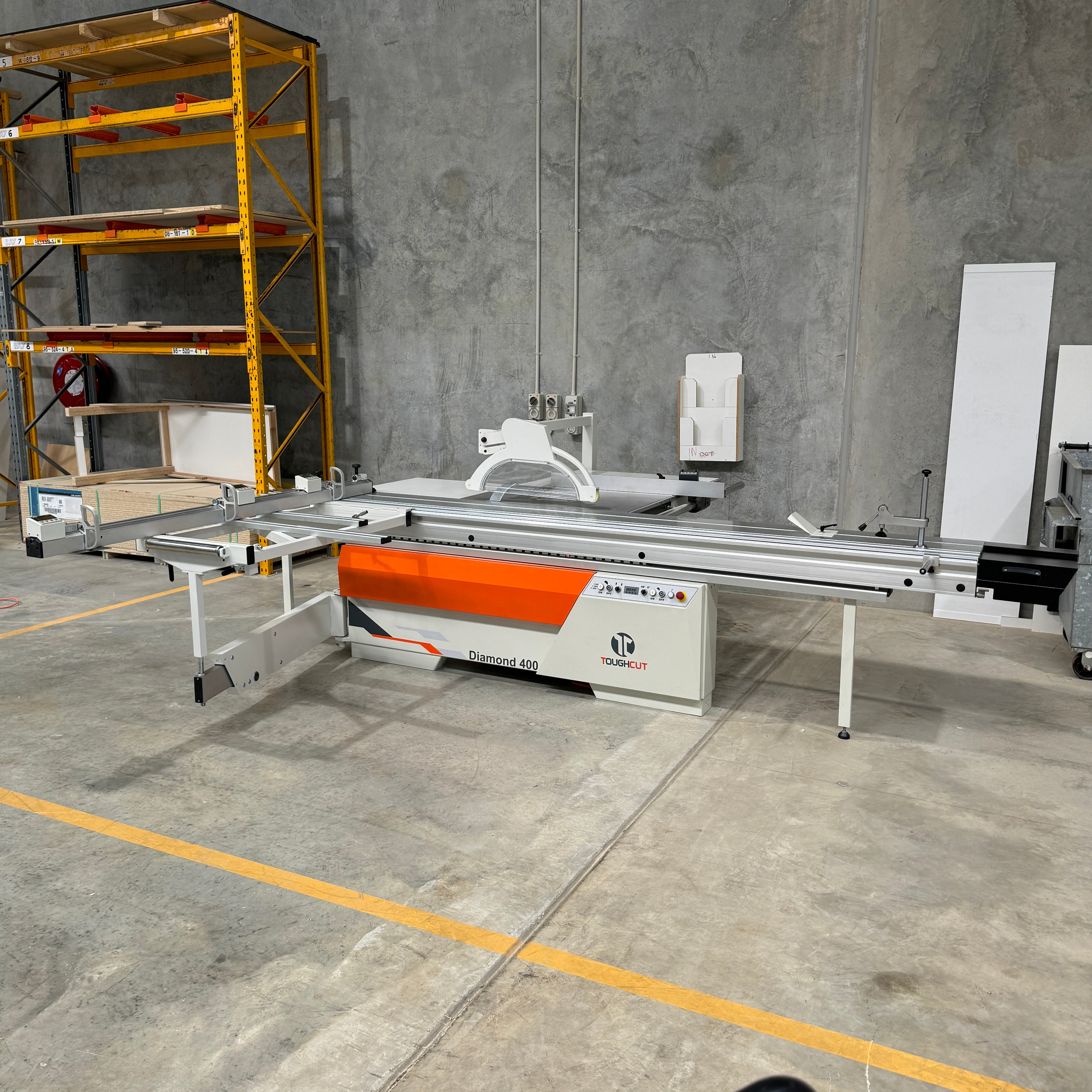 ToughCut 400mm (16") 3PH 7.5HP 3.8m Sliding Table Automatic Rise / Fall & Tilt Panel Saw Diamond 400