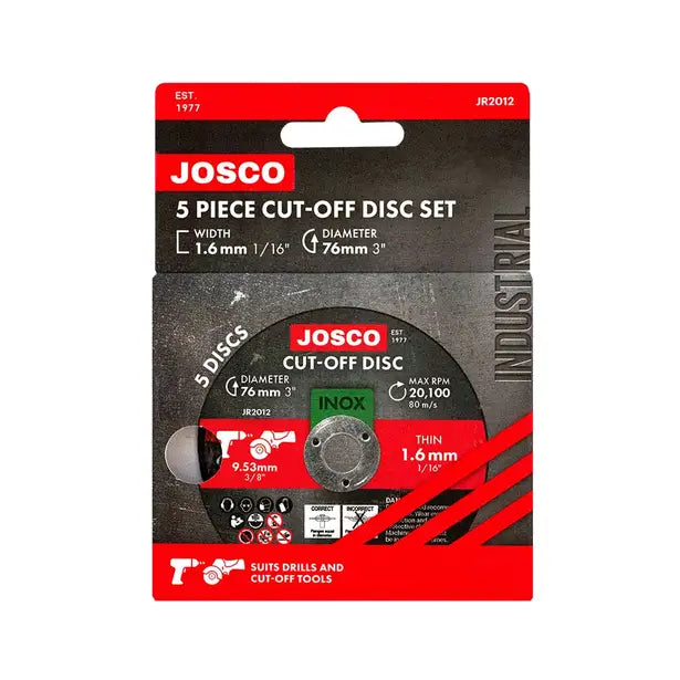 Cut-Off Disc Set, 5 Piece by Josco