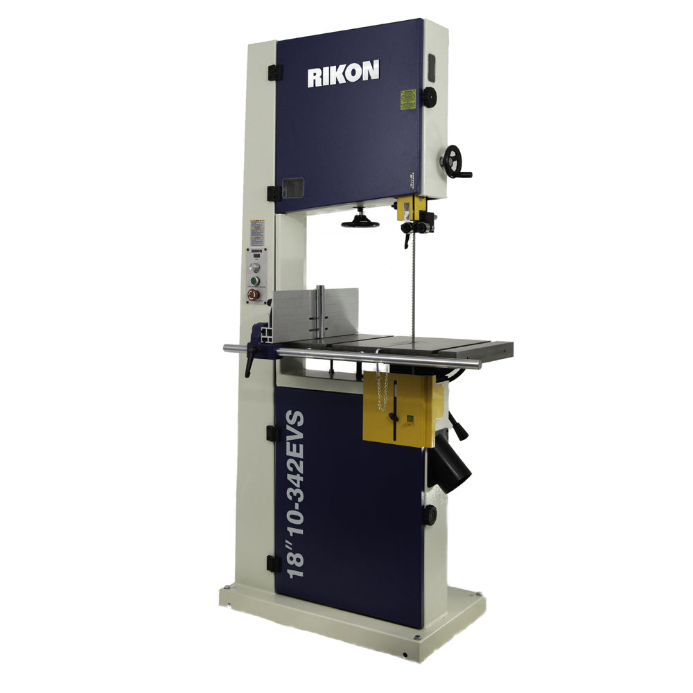 450mm (18") Deluxe Wood / Metal Bandsaw 2886mm x 6.35-35mm Blade 2.5HP 240V 10-342EVS by Rikon