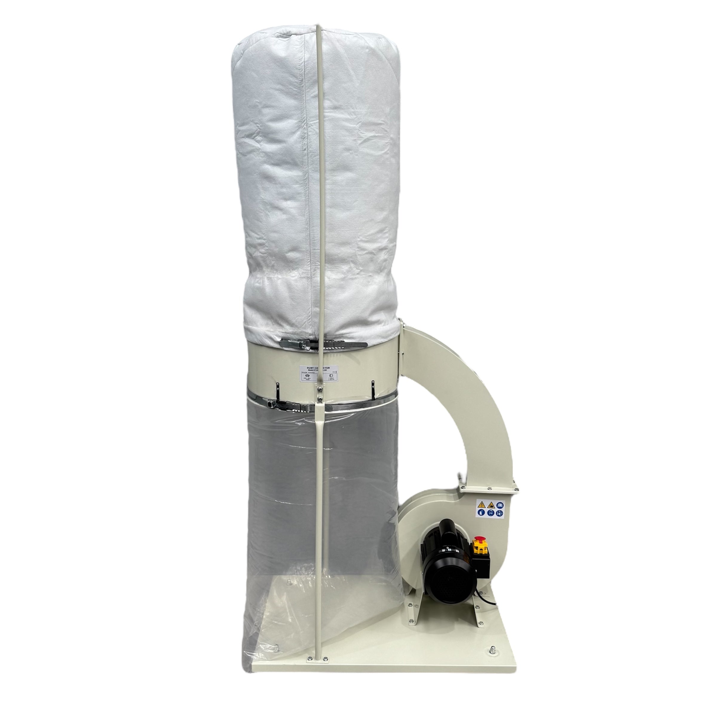Dust Collector 240V 2HP 1 x Filter Element (Needle Felt Top Bag + Plastic Bottom Bag) OT-DC-1500 by Oltre