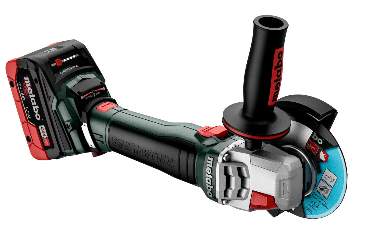 18V Cordless 125mm (5") Brushless Angle Grinder WB 18 LT BL 11-125 Quick (613054850) by Metabo