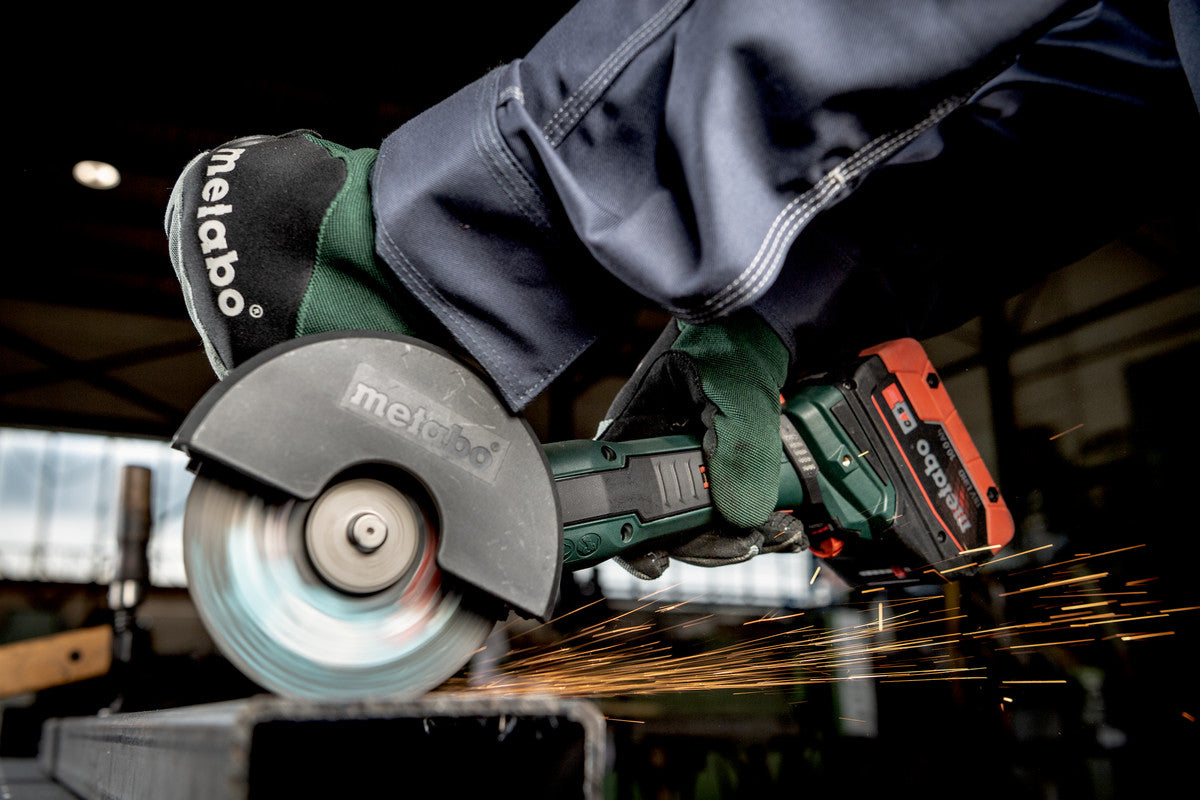18V Brushless 125mm Angle Grinder with Paddle Switch, Brake & Quick Locking Nut - 613059850 by Metabo