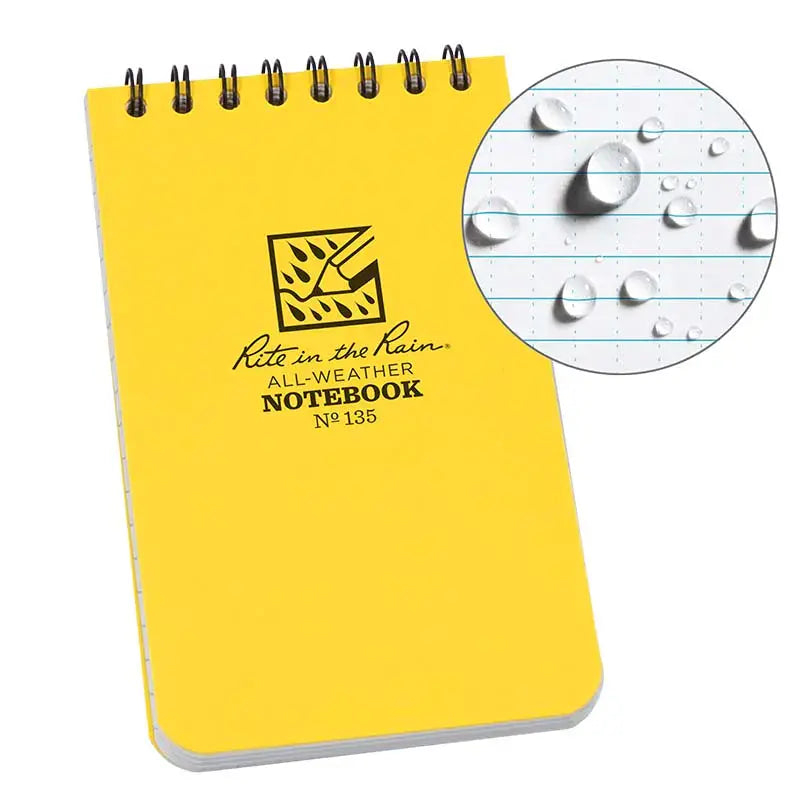 Rite in the Rain All Weather (Weatherproof) Universal Pattern Top Spiral Notebook 3" x 5"