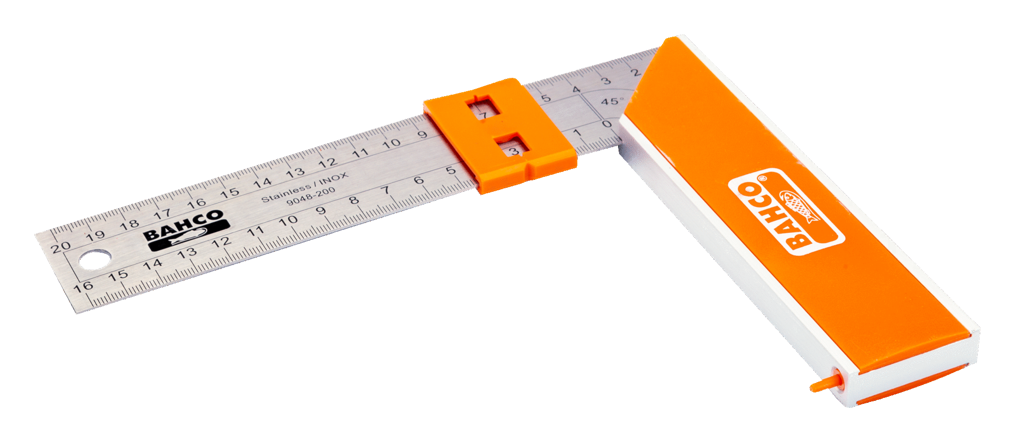 Carpenter Square with Stainless Steel Blade & Sliding Marker by Bahco