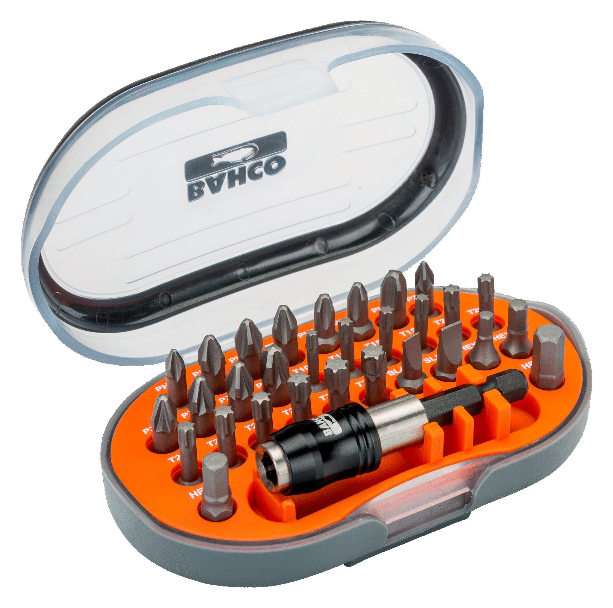 1/4" Torsion Bit Set for Slotted/Phillips/Pozidriv/TORX®/Hex head screws 31 Pcs - 60T/31 by Bahco
