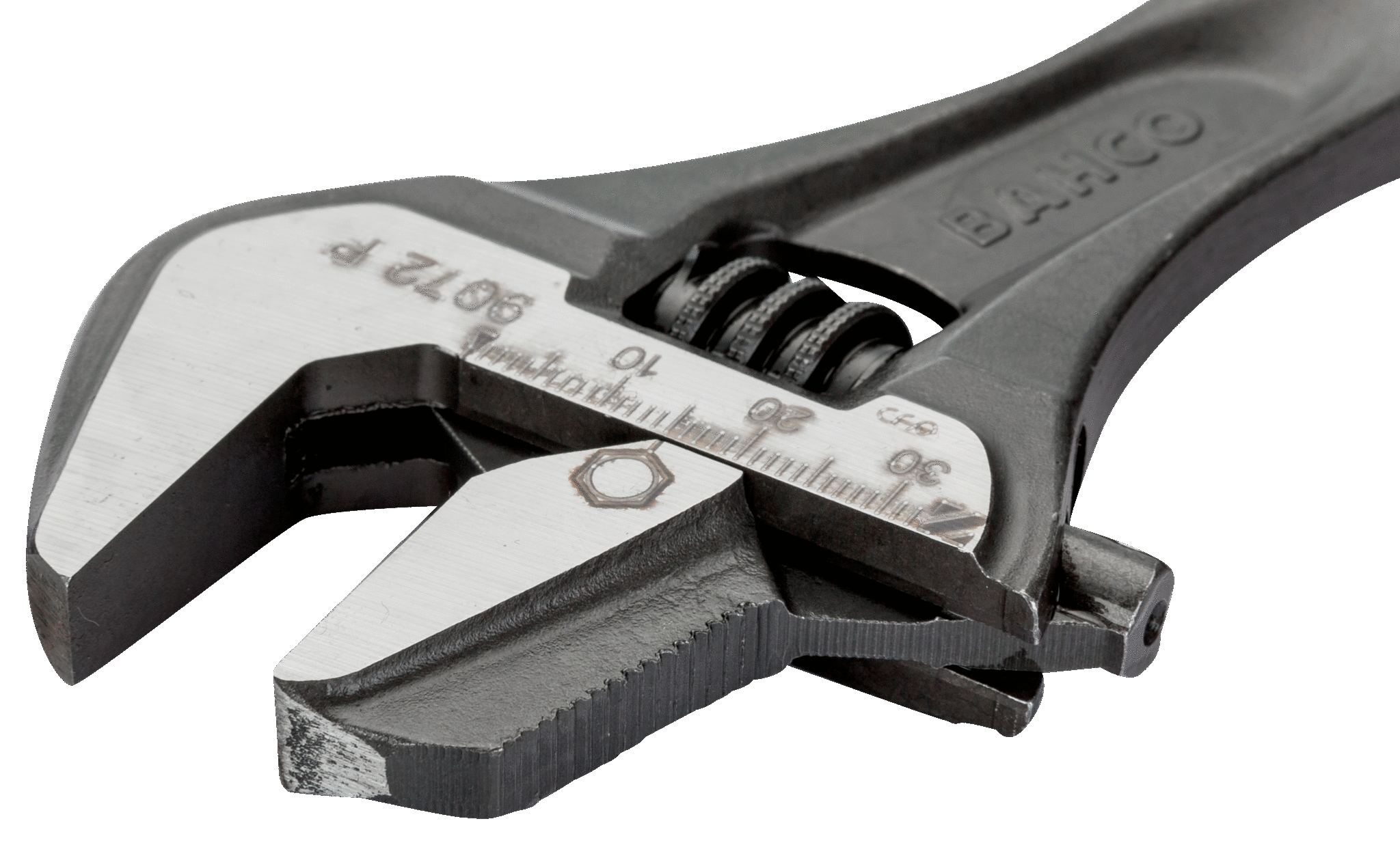 ERGO™ rubber handle central nut phosphated adjustable wrench, with reversible jaw - 9070 P by Bahco