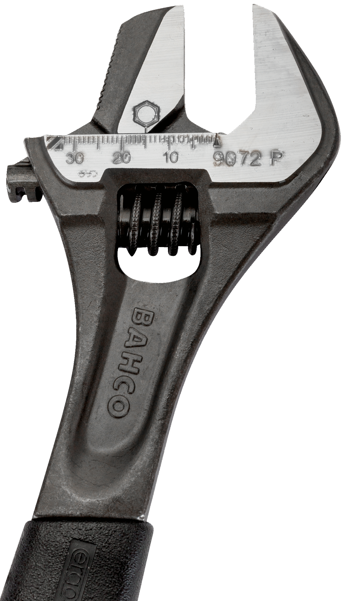 ERGO™ rubber handle central nut phosphated adjustable wrench, with reversible jaw - 9072 P by Bahco