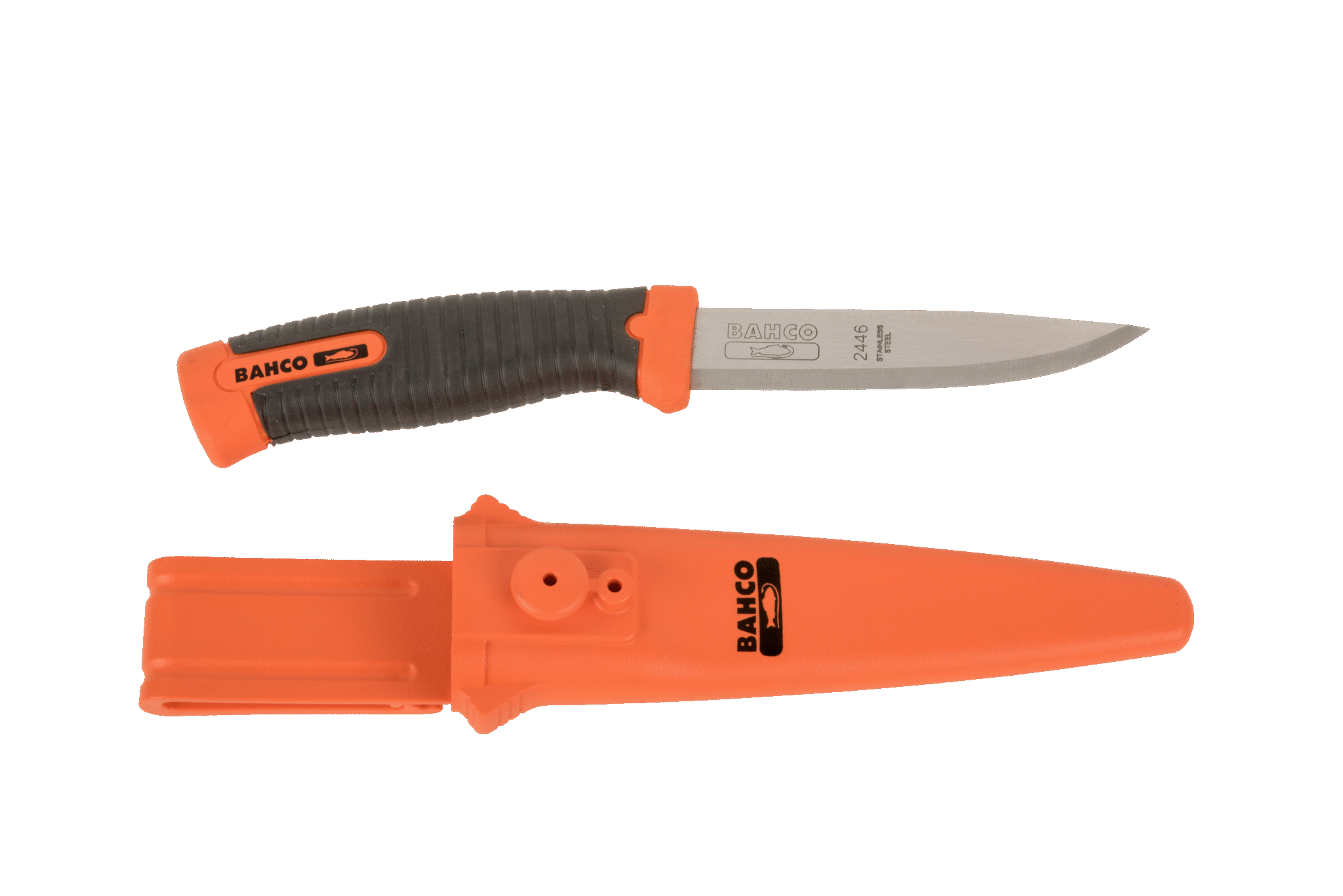 Bahco Multipurpose Tradesman Knives with Dual-Component Handle and Double Button Holster 2446