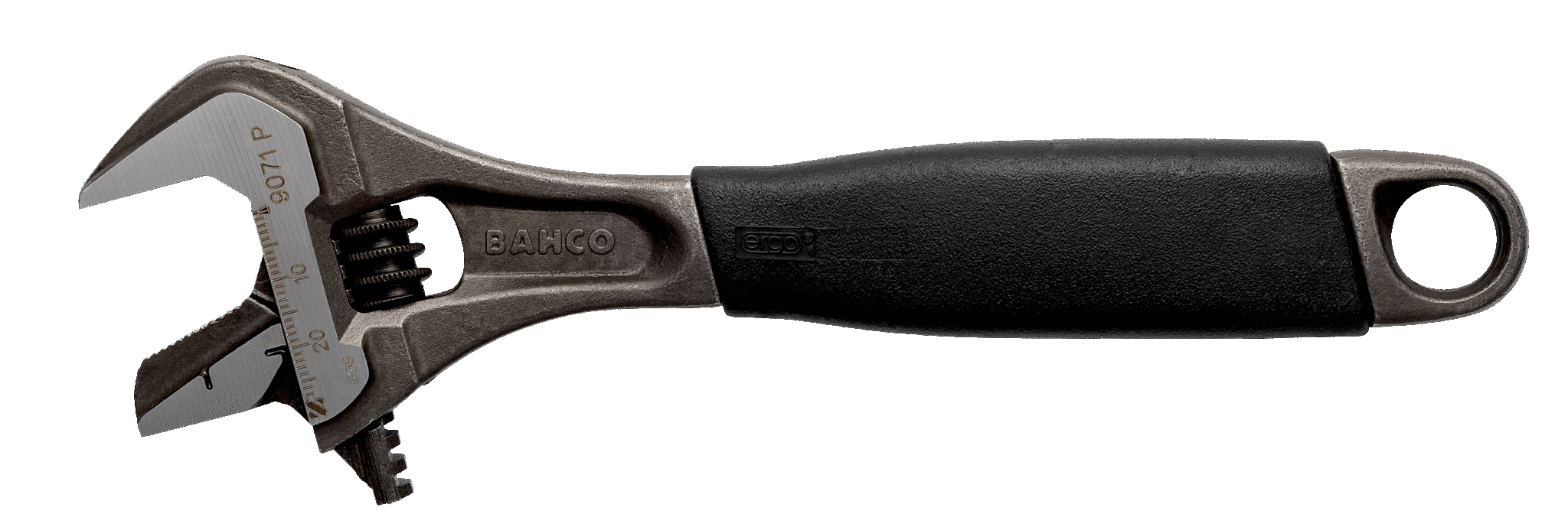 ERGO™ rubber handle central nut phosphated adjustable wrench, with reversible jaw - 9070 P by Bahco