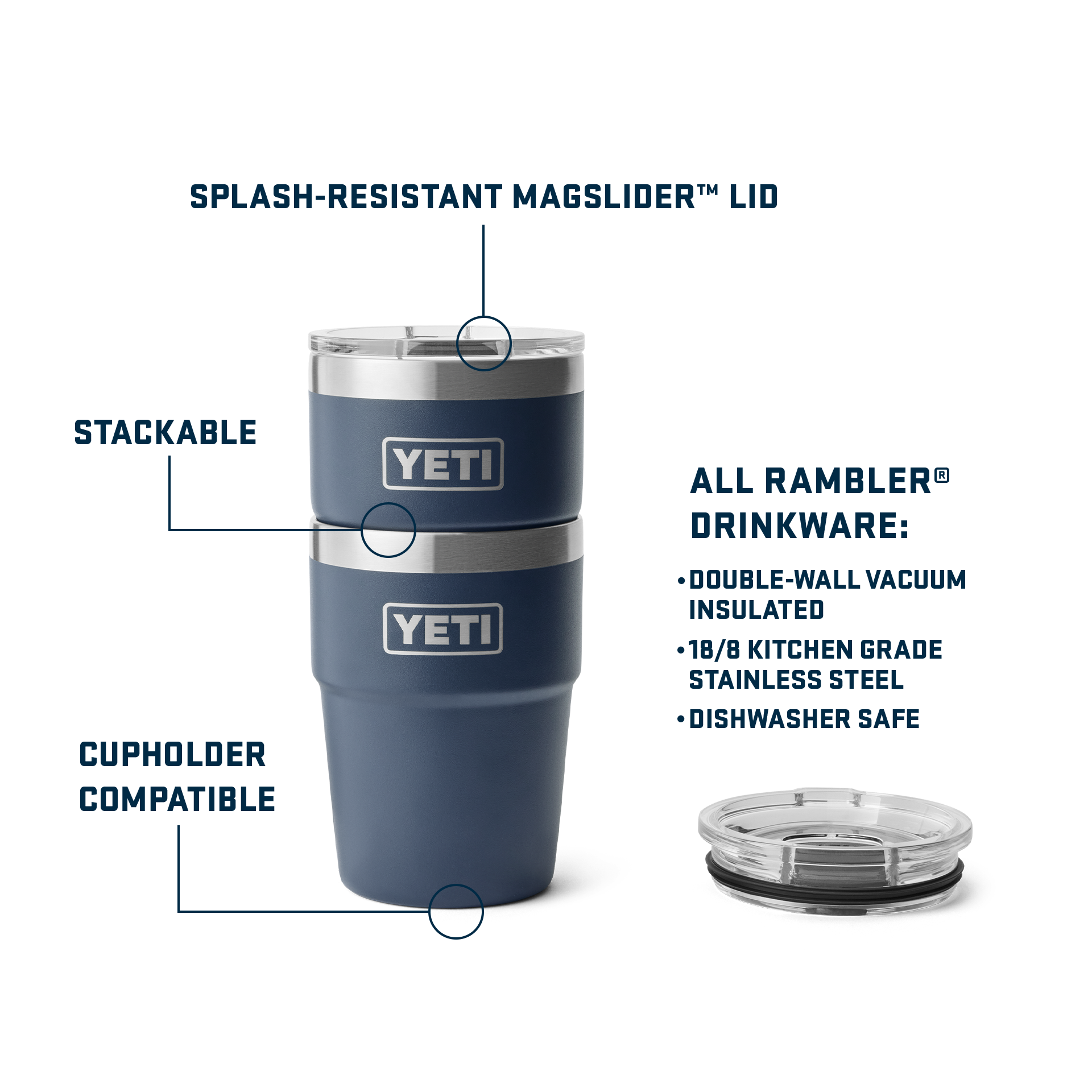 YETI Rambler® 16 oz (473 ml) Stackable Cup 21071503614