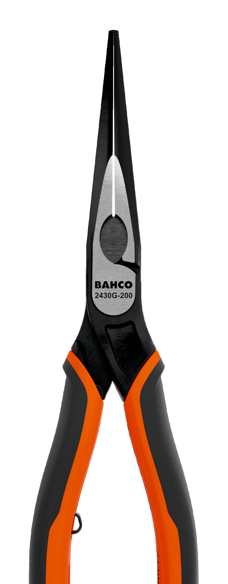 ERGO™ Long Snipe Nose Pliers with Self-Opening Dual-Component Handles and Phosphate Finish - 2430-G-160 by Bahco