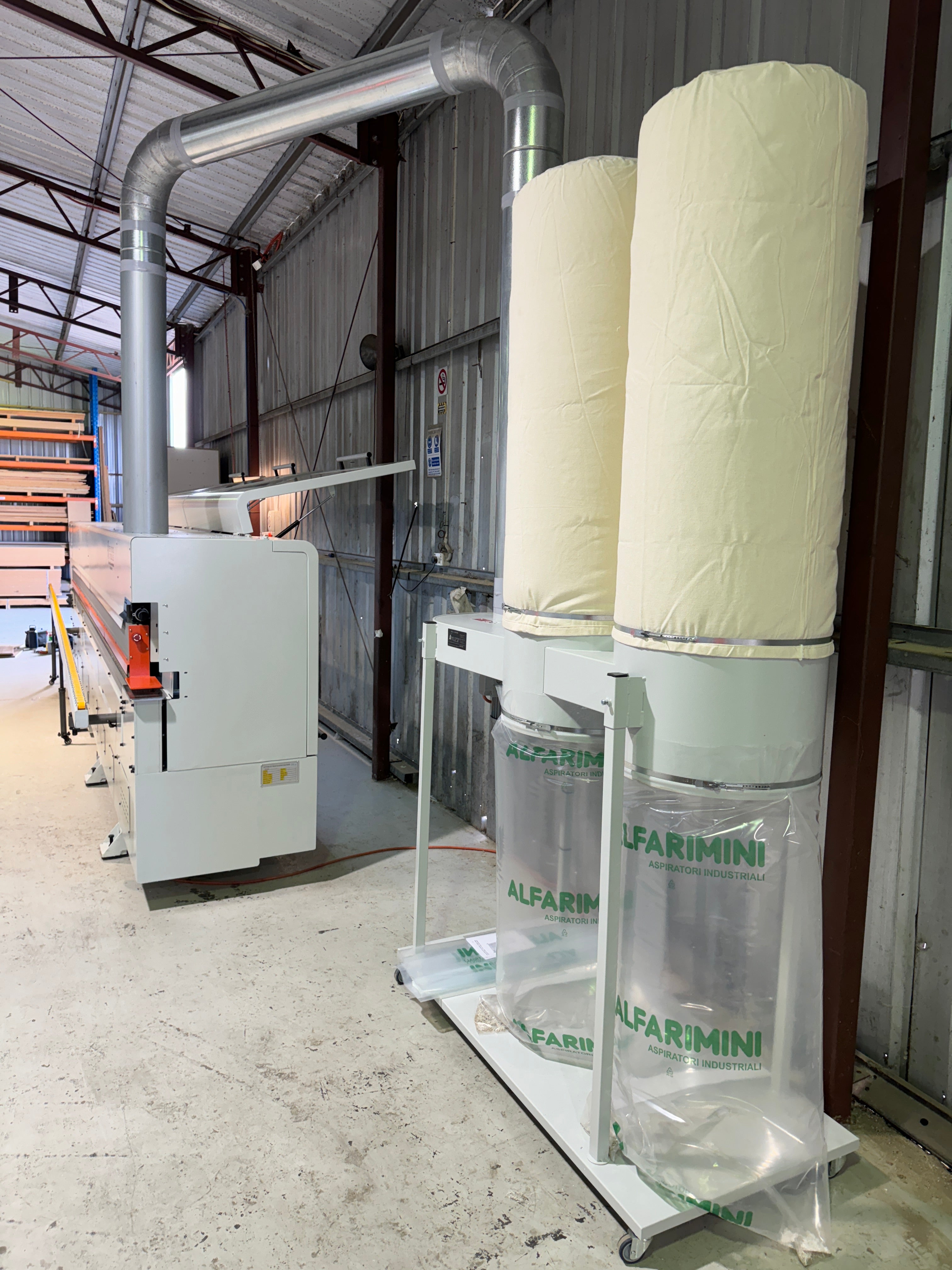 Alfarimini Dust Collector 415V 4HP 2 x Filter Element (2 x Calico Top Bag + 2 x Plastic Bottom Bag) ALFA 2